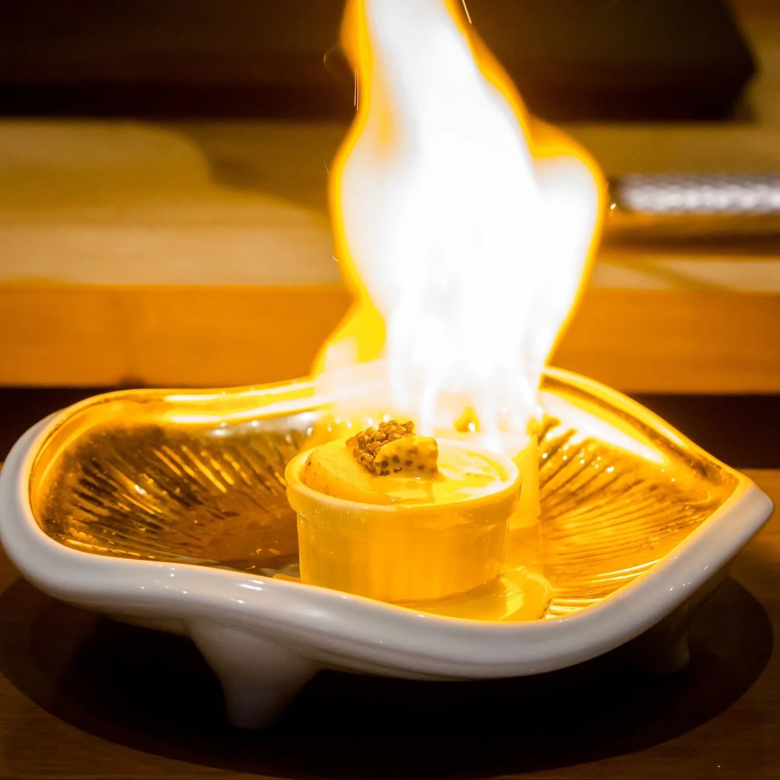 Tenyuu Grand Omakase - flambe course