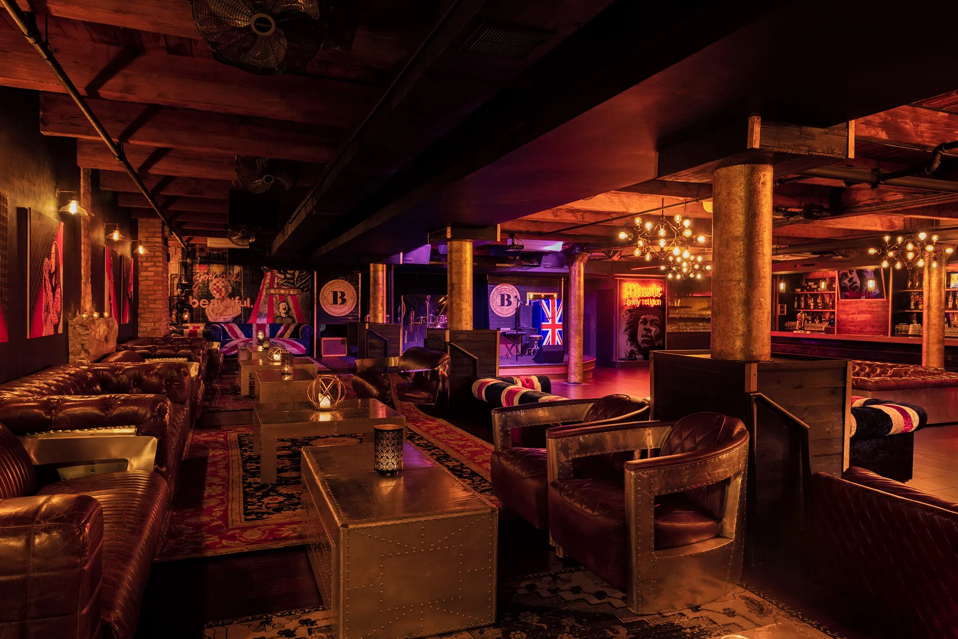 The Bassment - b letter lounge chesterfields