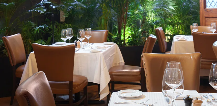 The Palm Polanco - table with garden view