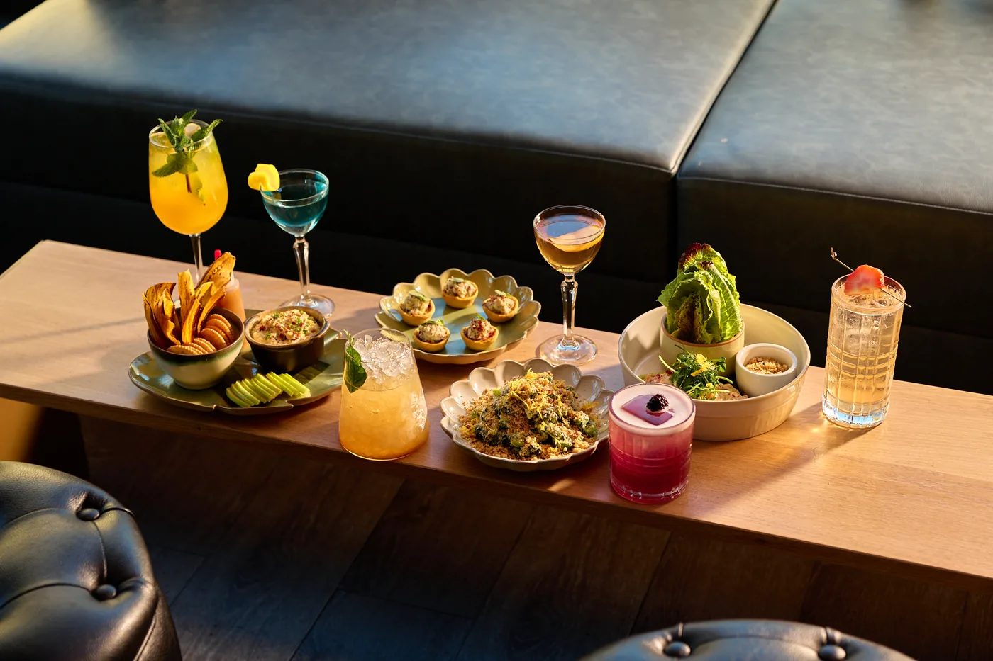 The Skylark - cocktails and dinner by the bite spread