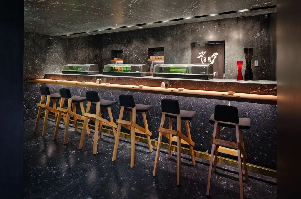 Tori Tori - sushi bar counter with stools