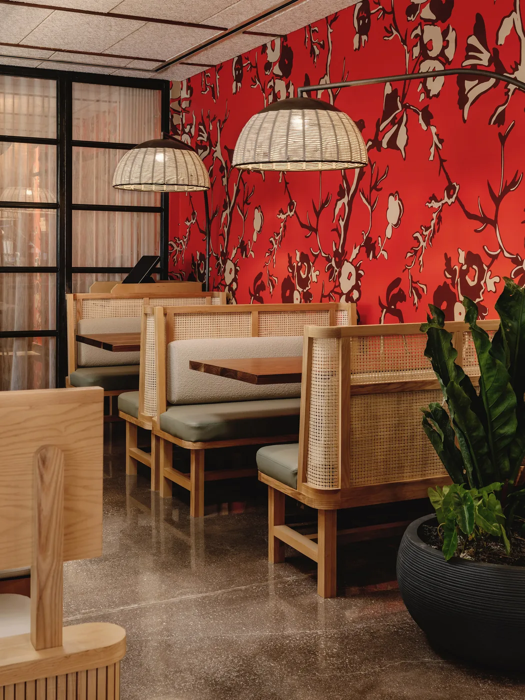 Uchi Miami - cane booth floral