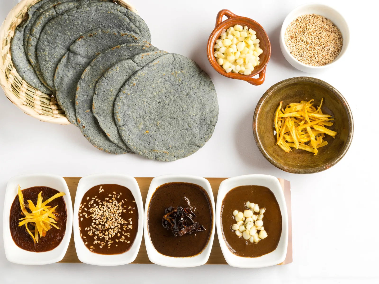 Villa Maria - blue corn tortillas and moles