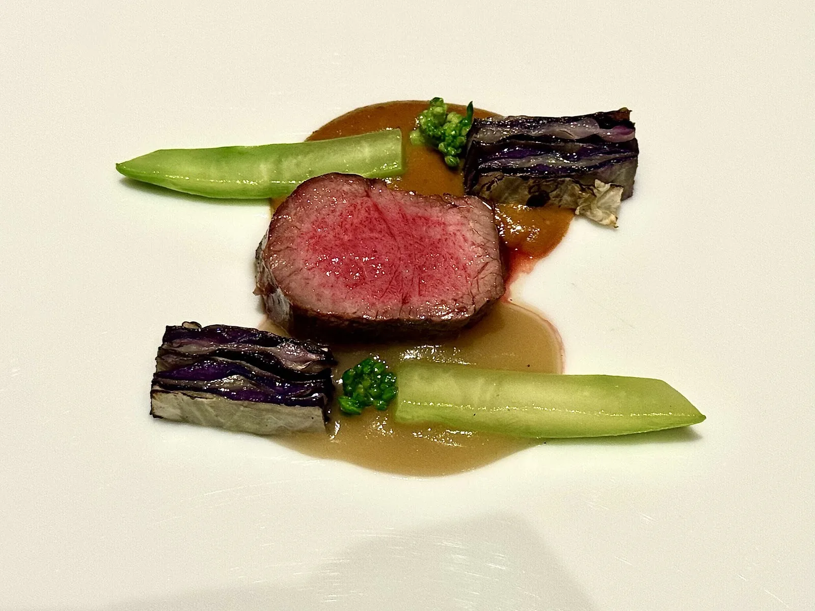 Wana Yook - plated beef course with vegetables