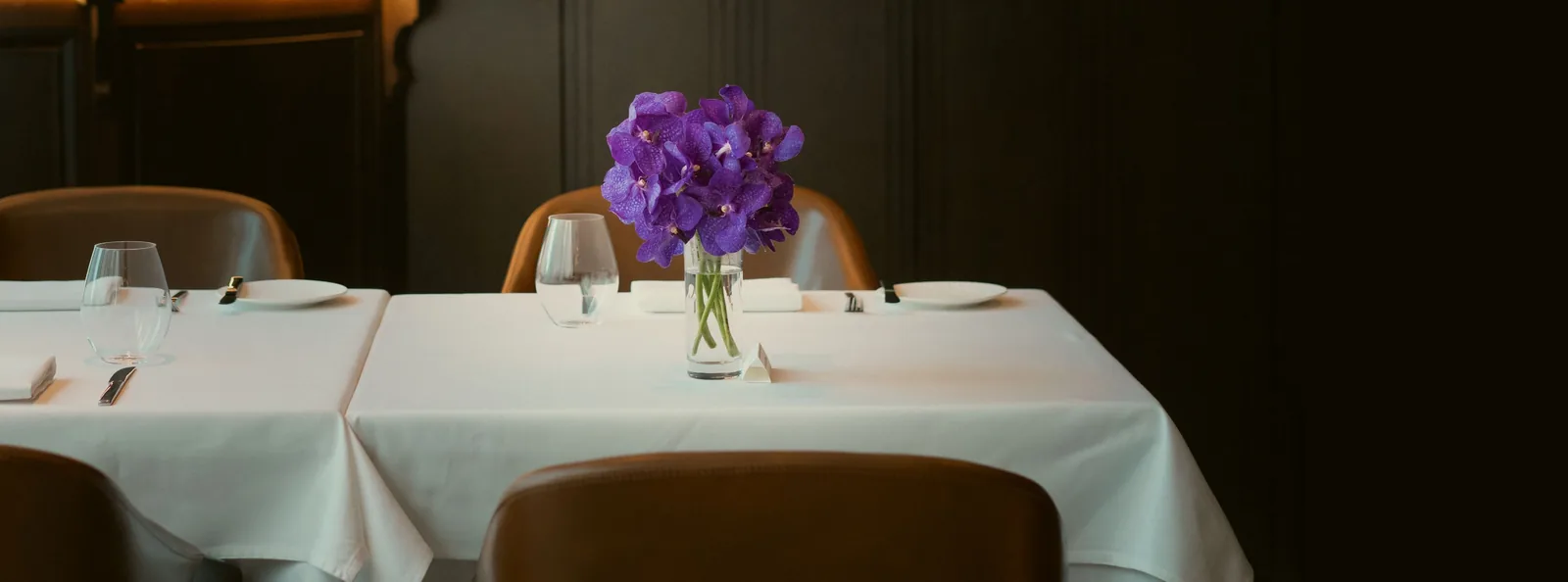 Water Library - table setting interior