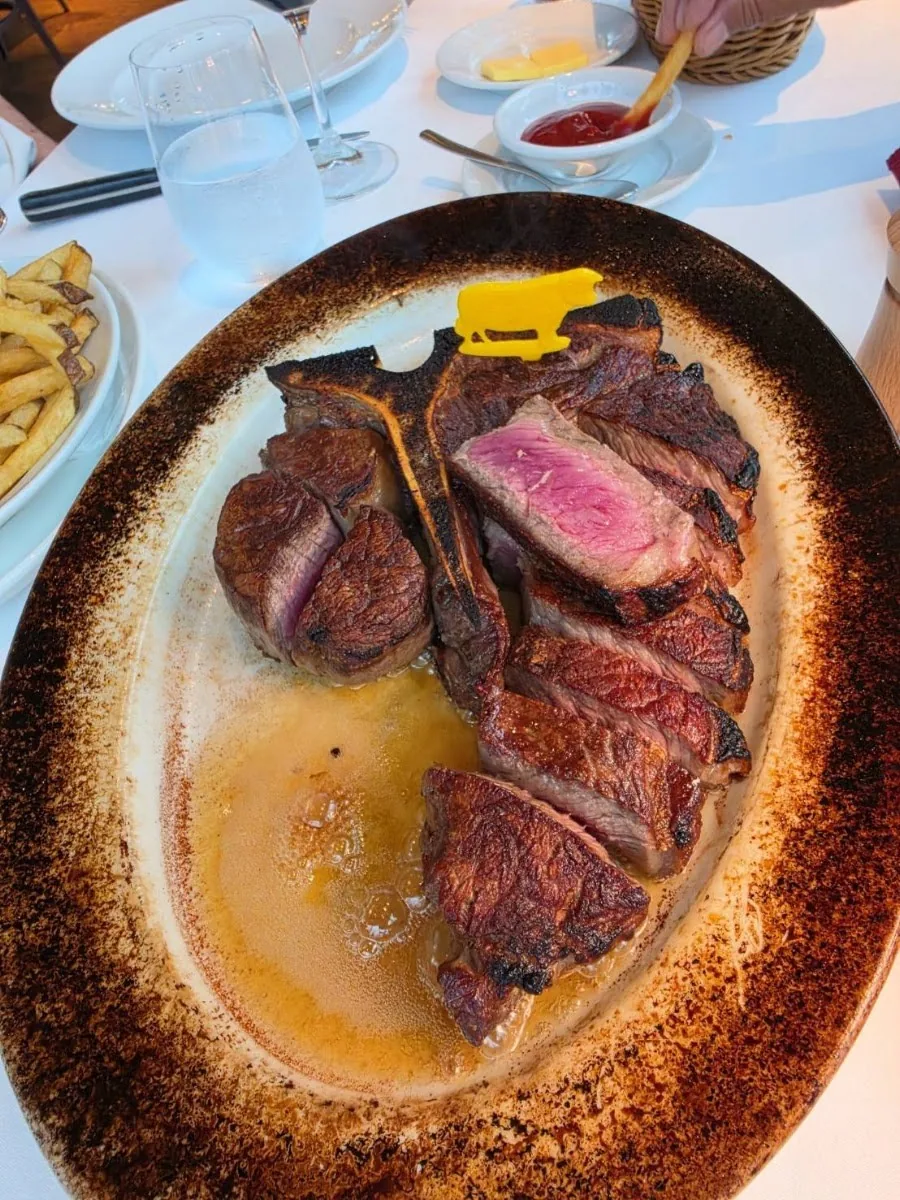Wolfgang's Steakhouse - ribeye plated