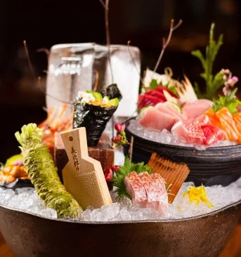 Zuma - signature sushi and sashimi platter on ice food