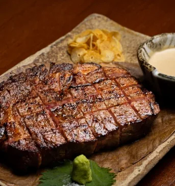 Zuma - signature robata grilled 400g australian black angus ribeye food